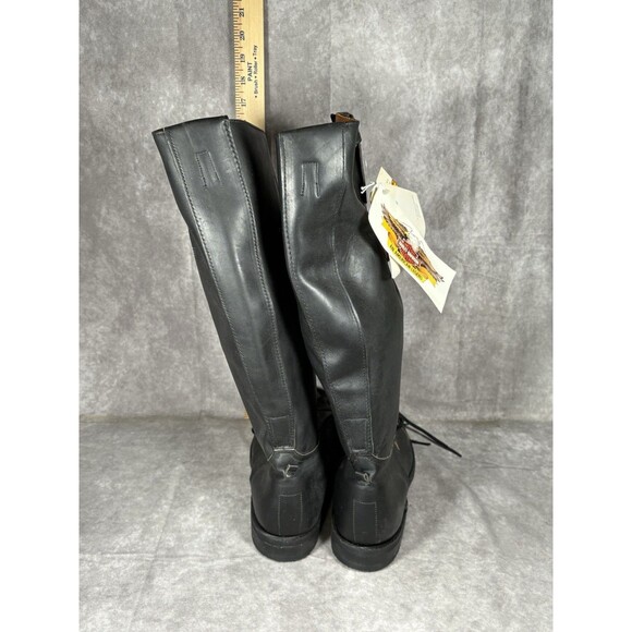 Harley Davidson Vintage Biker Boots Mens 9 1/2D 17” Lace Up Made In USA NWT 1988 main image 5